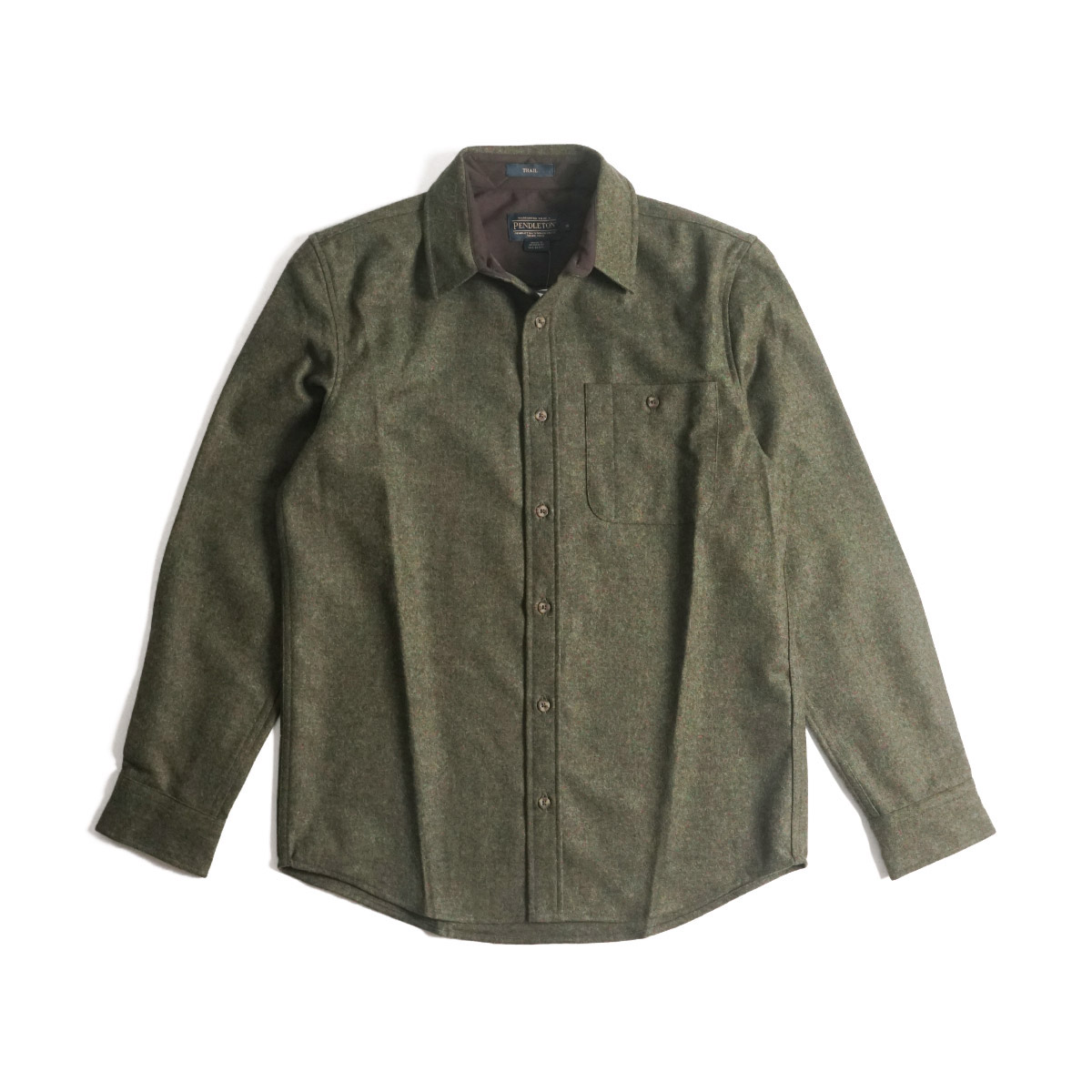 ペンドルトン PENDLETON 長袖 ウールシャツ　クラッシックトレイルシャツCLASSIC TRAIL SHIRT BLACK SOLID  エルボーパッチ