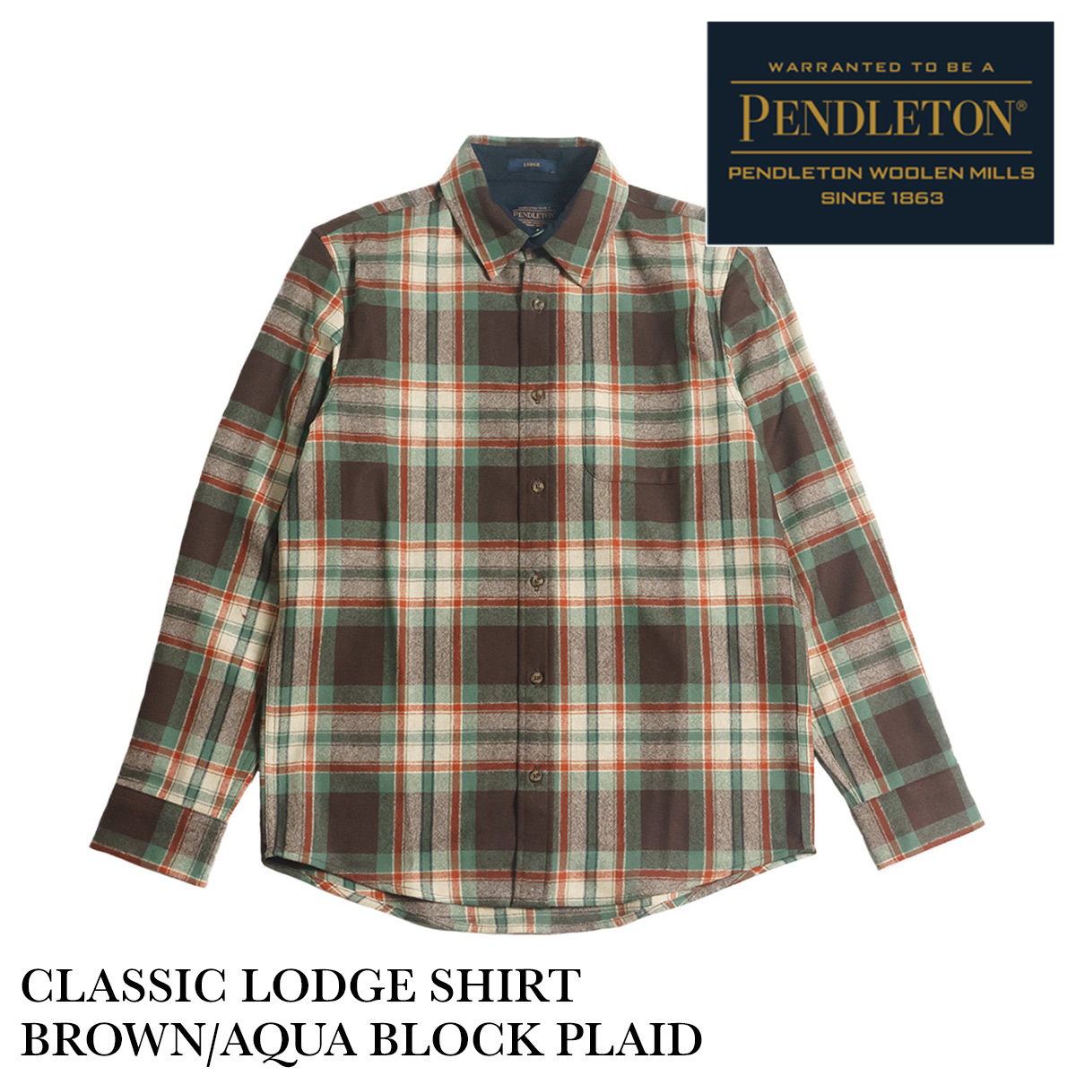 ペンドルトン PENDLETON 長袖 ウールシャツ　クラッシック ロッジシャツ ｜ CLASSIC LODGE SHIRT チェックシャツ