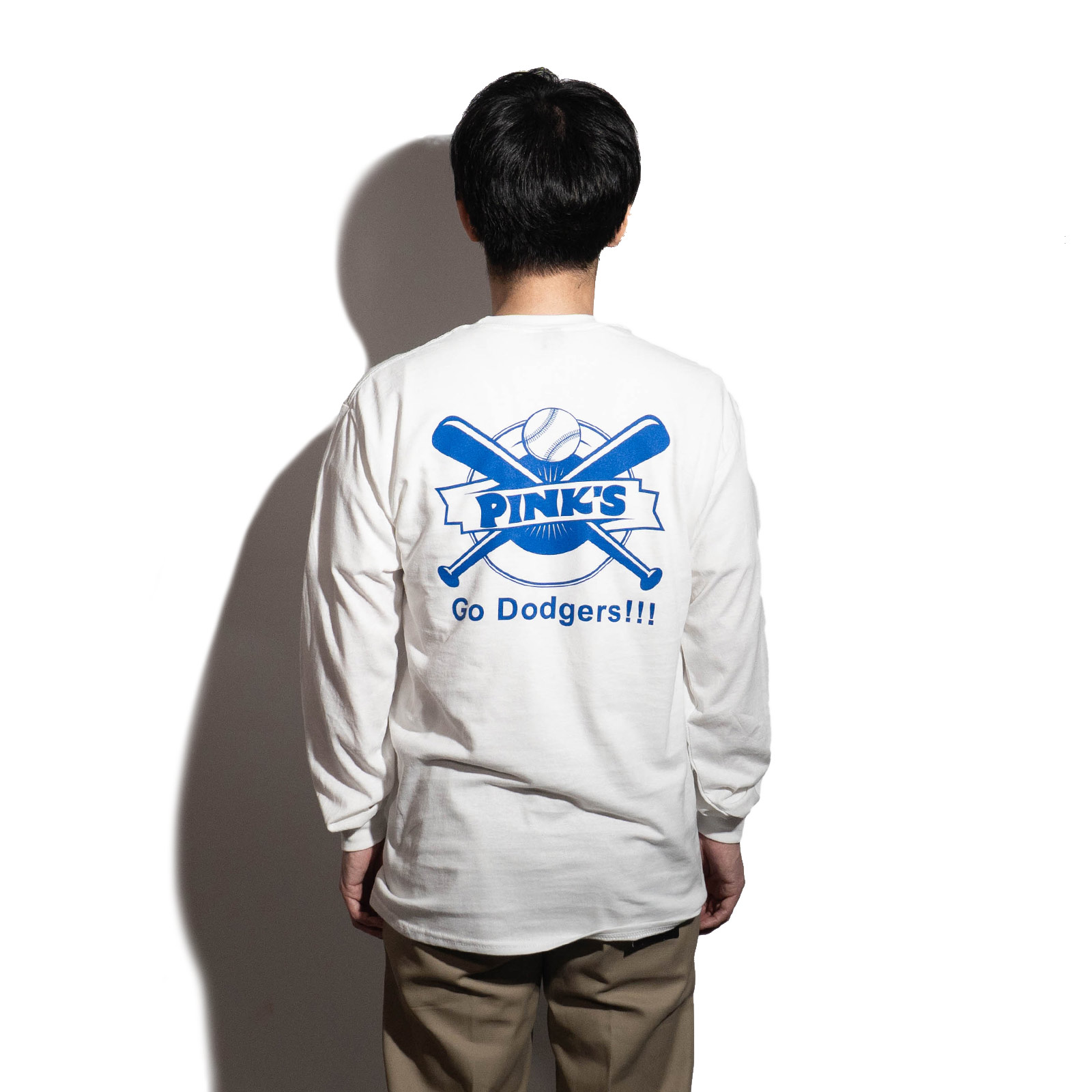 新しい季節 ピンクス ホットドッグス ピンク Tシャツ 長袖 HOTDOGS PINK'S ソフビ