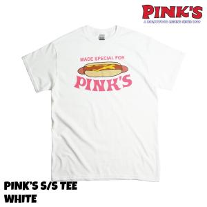 ピンクス ホットドッグス PINK’S HOTDOGS 半袖 Tシャツ 別注 ピンクスフロントプリン...