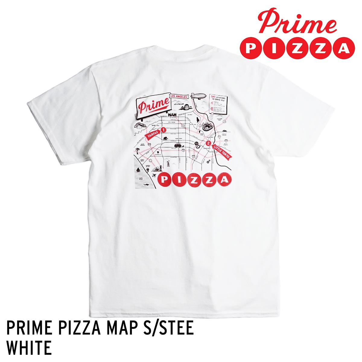 プライムピザ Prime PIZZA 半袖 Tシャツ マップメンズ S-XXXL Prime PIZ...
