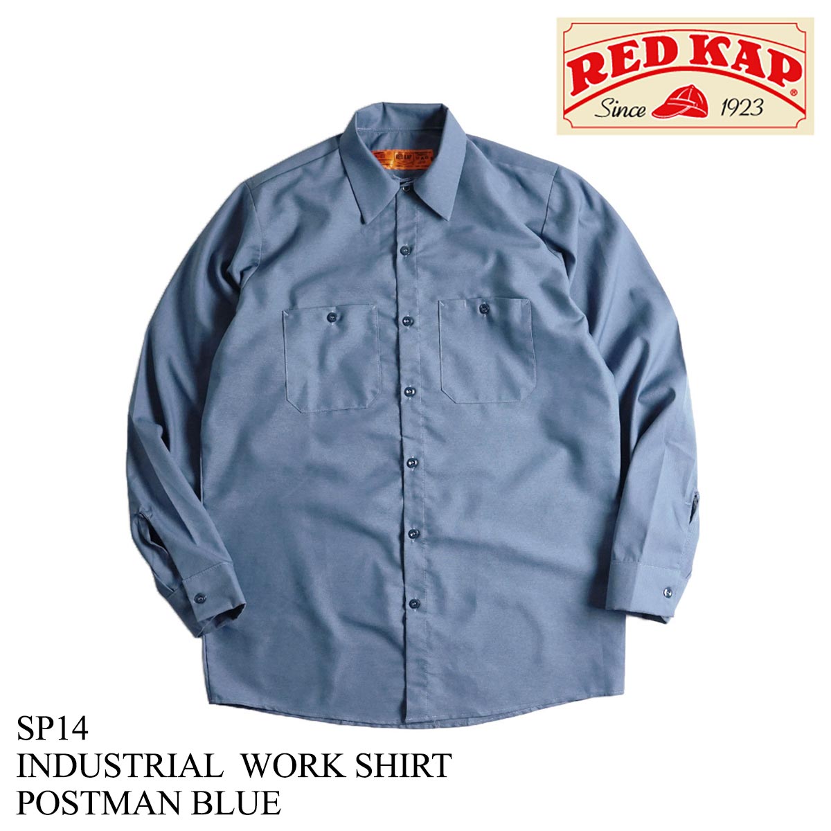 レッドキャップ REDKAP #SP14 長袖 インダストリアル ワークシャツ 無地 INDUSTRIAL WORK SHIRT