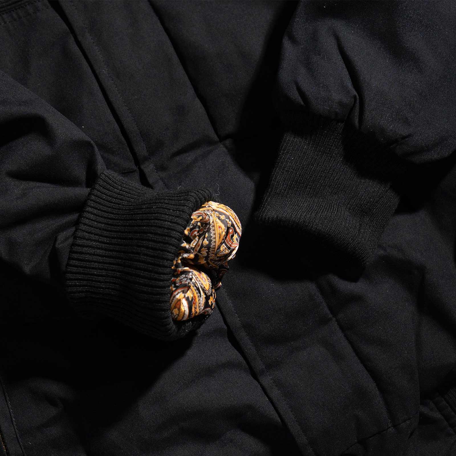 レネゲードスポーツウエア RENEGADE sportswear パデッドナイロンラインド ダービージャケット ｜ ブルゾン ショート丈 ブラック ペイズリー | ブランド登録なし | 11