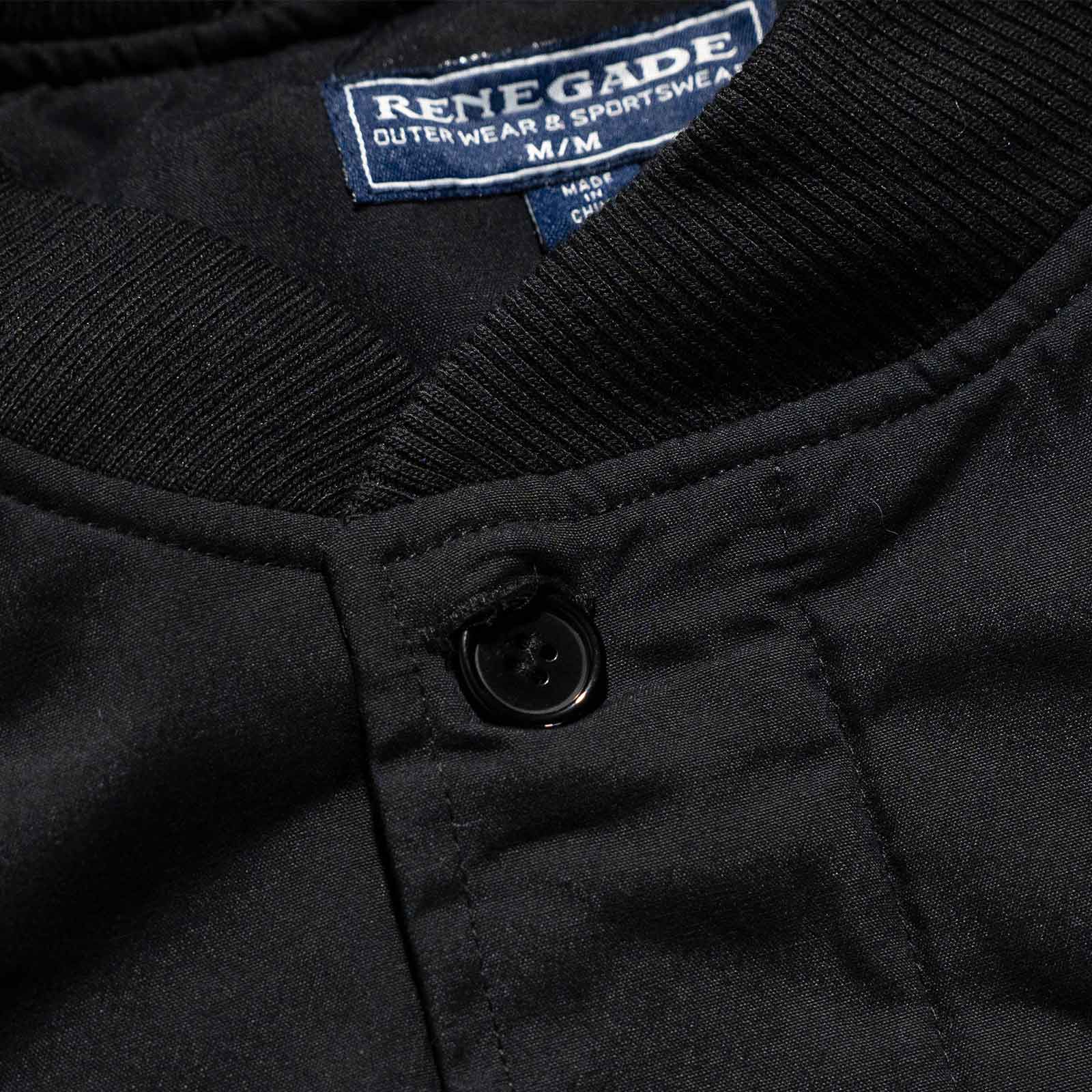 レネゲードスポーツウエア RENEGADE sportswear パデッドナイロンラインド ダービージャケット ｜ ブルゾン ショート丈 ブラック ペイズリー | ブランド登録なし | 04