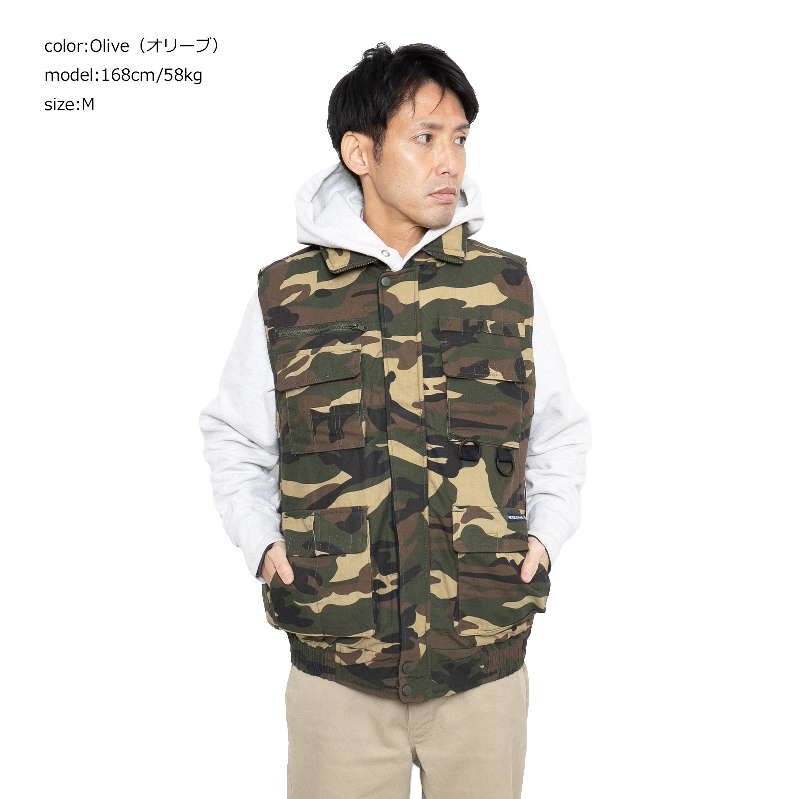 Renegade Sportswear マルチポケット ユーティリティベスト ｜ メンズ