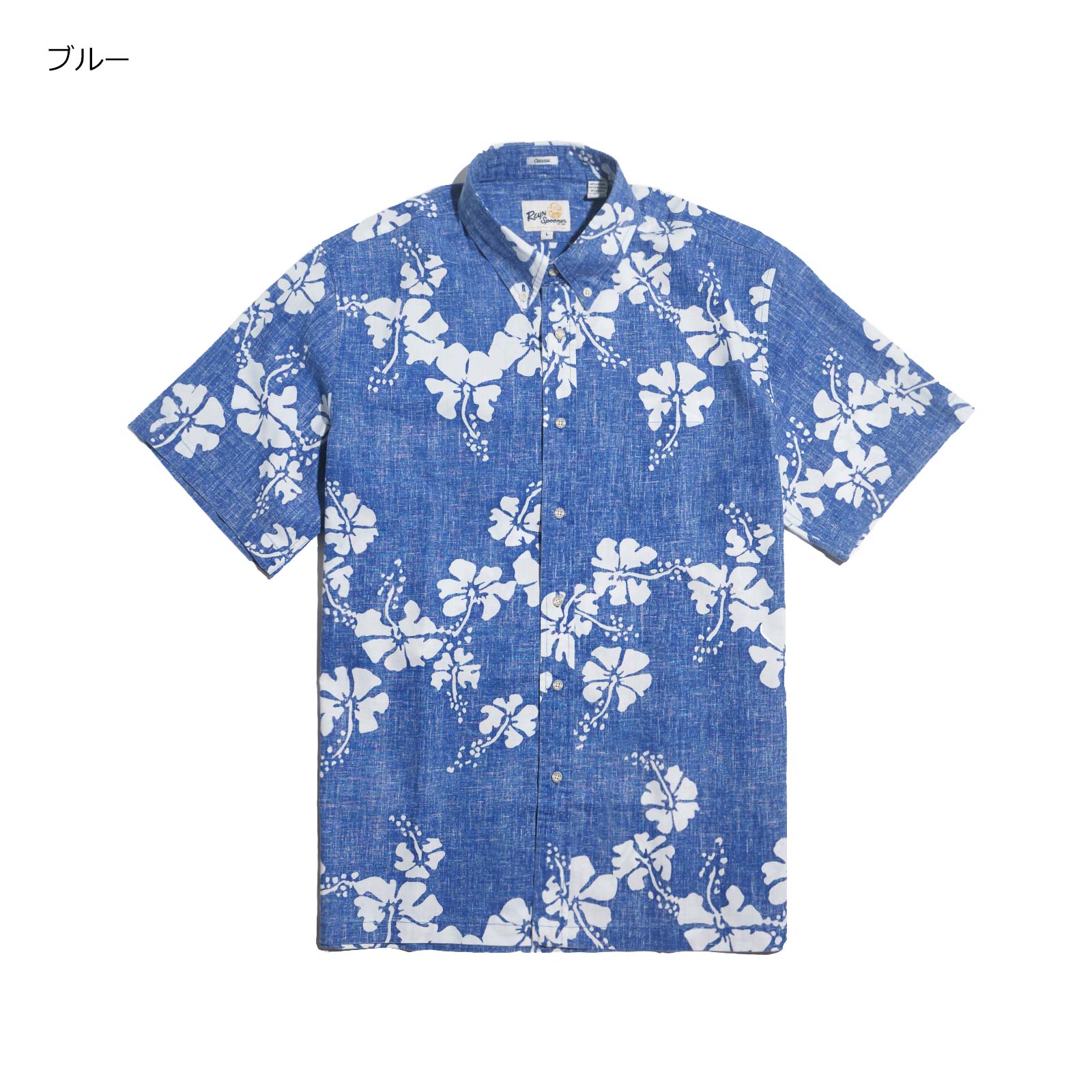 90s reyn spooner アロハシャツ 花柄 リバース プリント M reyn spooner（レインスプーナー） 半袖 フルオープン アロハシャツ