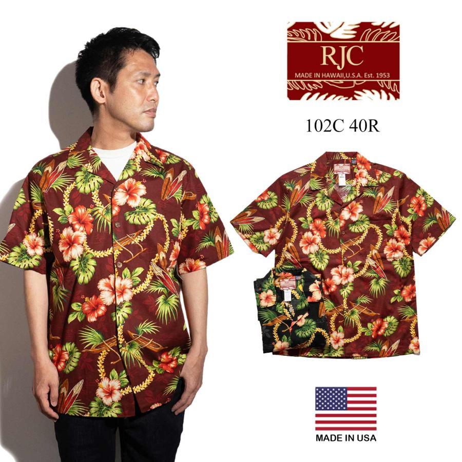ロバートJクランシー RJC 半袖 アロハシャツ #102 40R ハワイ製 ｜ ROBERT J. CLANCY アメリカ製 米国製 コットン 開襟 ROBERT J. CLANCEY ロバートJクランシー RJC 半袖 アロハシャツ #102