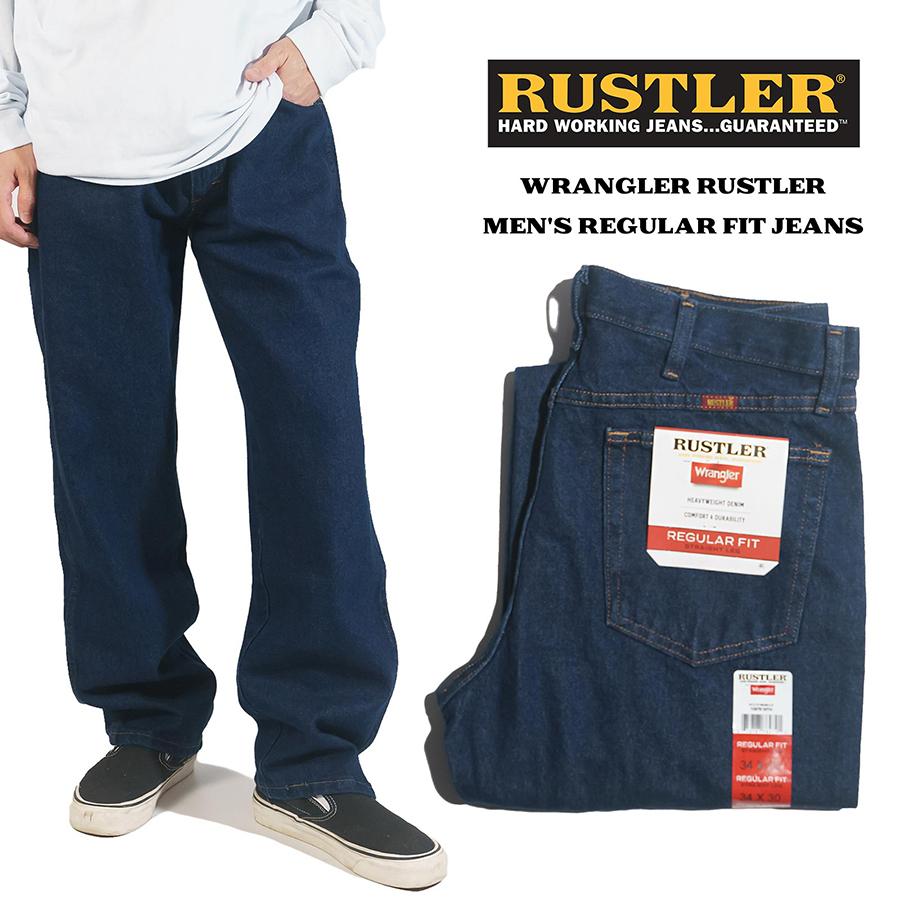 ラスラー RUSTLER レギュラーフィット ストレートジーンズ プレウォッシュ ｜ 87619PW メンズ W30-42 ラングラー  Wrangler ヘビーウエイト デニム