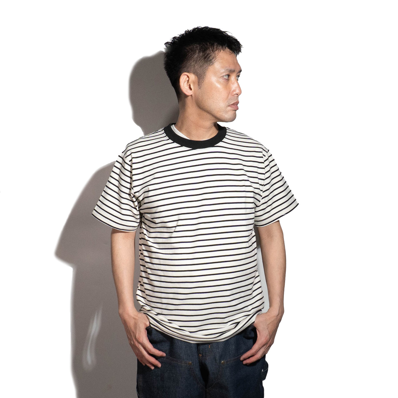 【お気にいる】 ｜ 2枚パック ボーダーTシャツ SEABEES シービーズ メンズ L M トップス