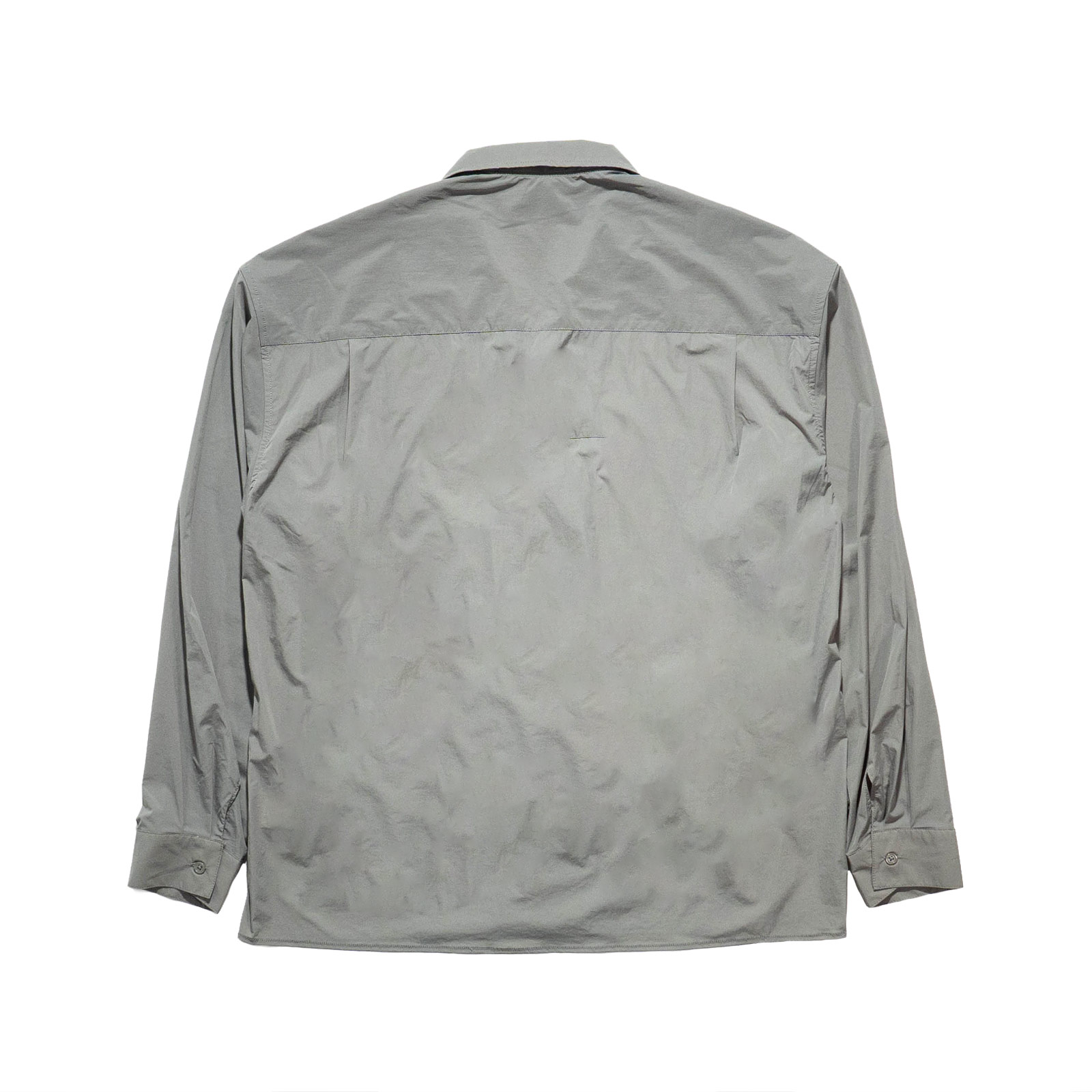 シービーズ SEABEES ゼログラビディ ナイロン シャツ ｜ メンズ M L 長袖 化繊 開襟 オープンカラー ボックスシャツ 2521-SB19 シービーズ SEABEES ゼログラビディ ナイロン シャツ ｜ メンズ M L