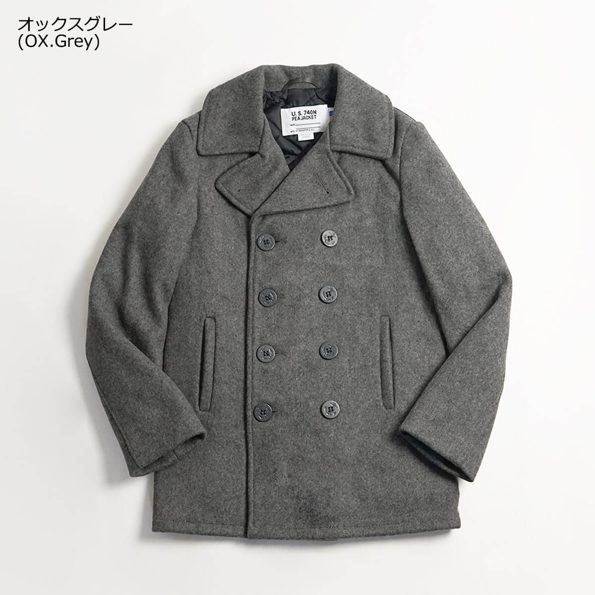 ショット SCHOTT 740 メンズ ウール ダブル ピーコート ｜ アメリカ製 MADE IN USA 防寒 保温性 PEA-COAT Pコート  厚手 メルトンウール 32オンス キルティング