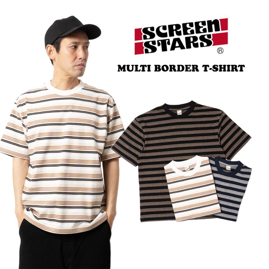 SCREEN STARS（スクリーンスターズ） マルチボーダーTシャツ ｜ メンズ