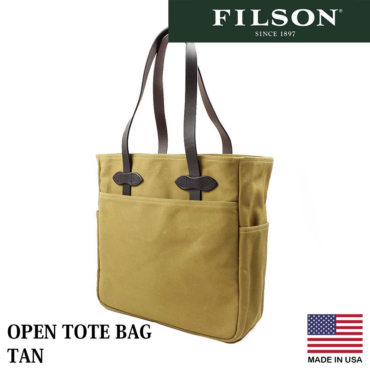 フィルソン FILSON オープン トート バッグ ｜ 定番 メンズ アメリカ製 自社工場生産 OP...