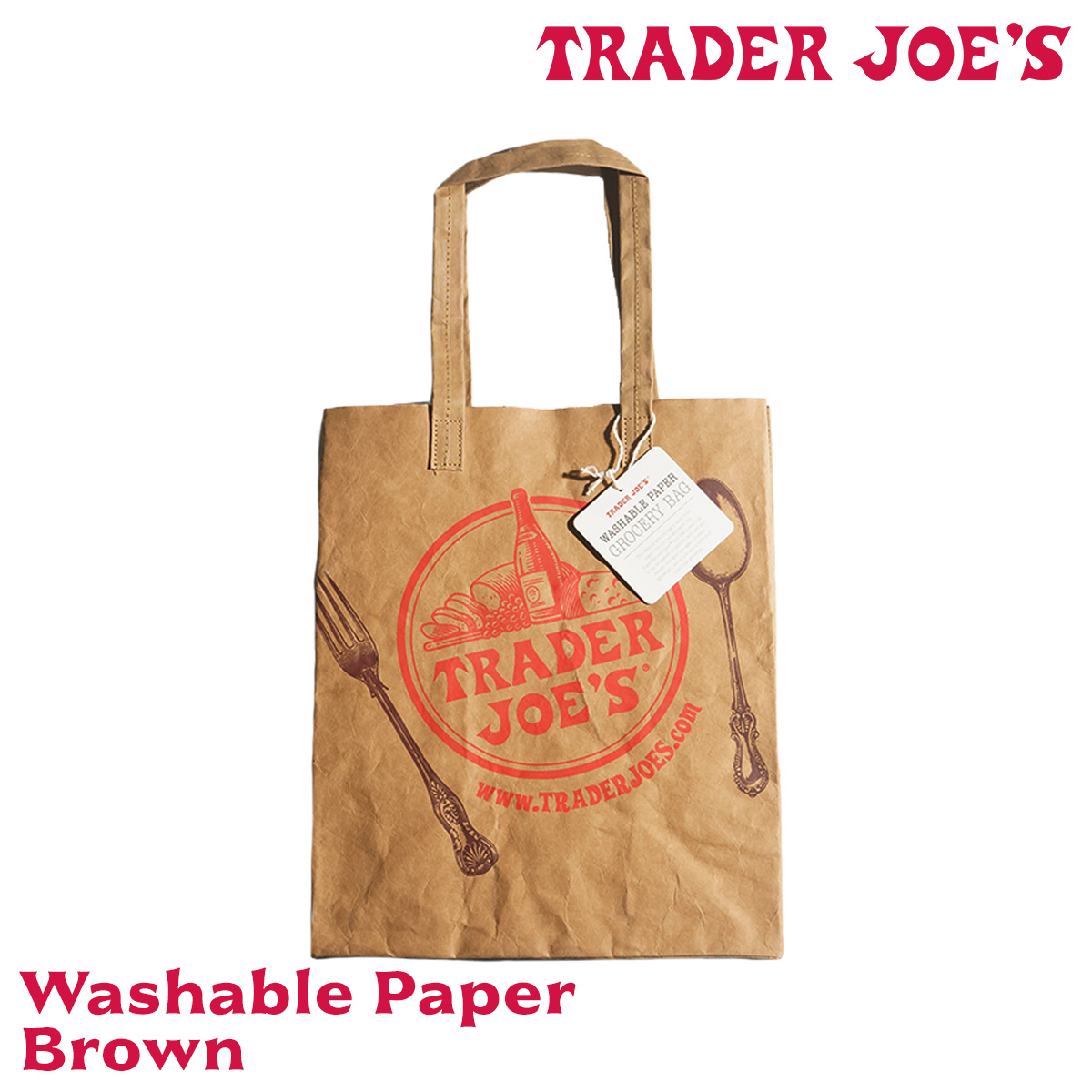 トレーダージョーズ Trader Joe’s ウォッシャブルペーパー グローサリーバッグ ｜ ユニセックス エコバッグ 紙袋 ショッピングバッグ トレジョ｜jalana｜02