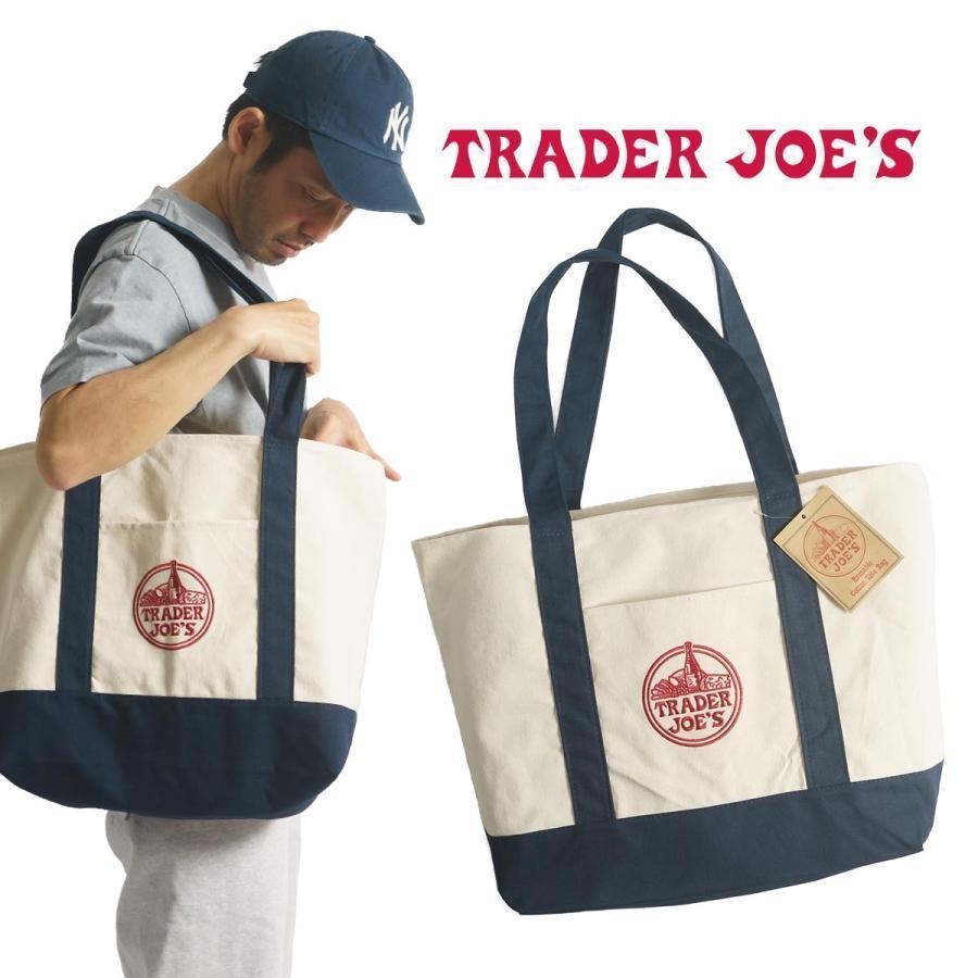 トレーダージョーズ Trader Joe’s エコバッグ ｜ ユニセックス ショッピングバッグ トートバッグ マザーズバッグ コットン トレジョ