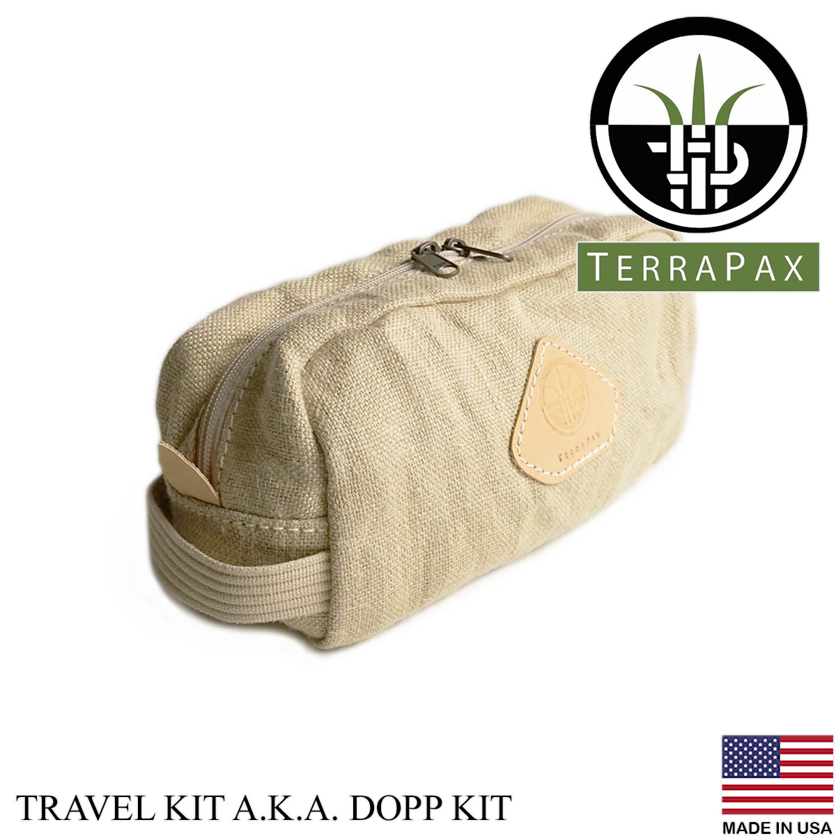 テラパックス TERRA PAX トラベルキット メンズ レディース アメリカ製 米国製 ヘンプ 麻 レザー TRAVEL KIT トラベルポーチ  ドップキット