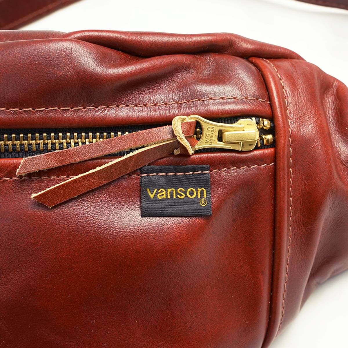 バンソン VANSON レザー ポーチ ラージ ファニーパック オクタゴンLARGE FANNY PACK｜jalana｜10