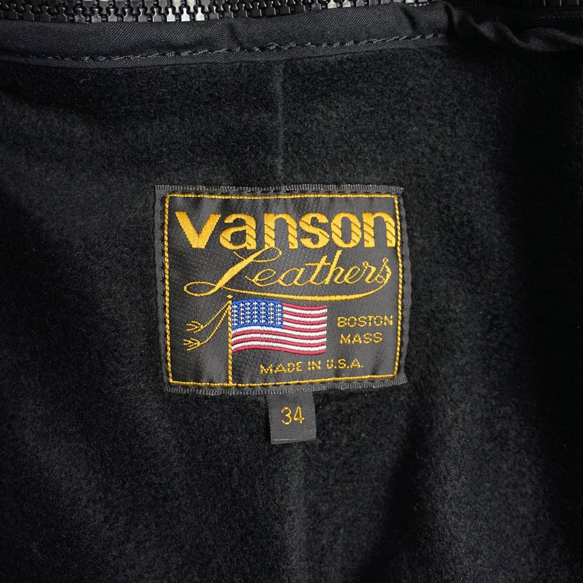 バンソン VANSON MODEL B シングル ライダース オクタゴン アメリカ製 米国製 スタンドカラー レザージャケット 革ジャン ブラウン