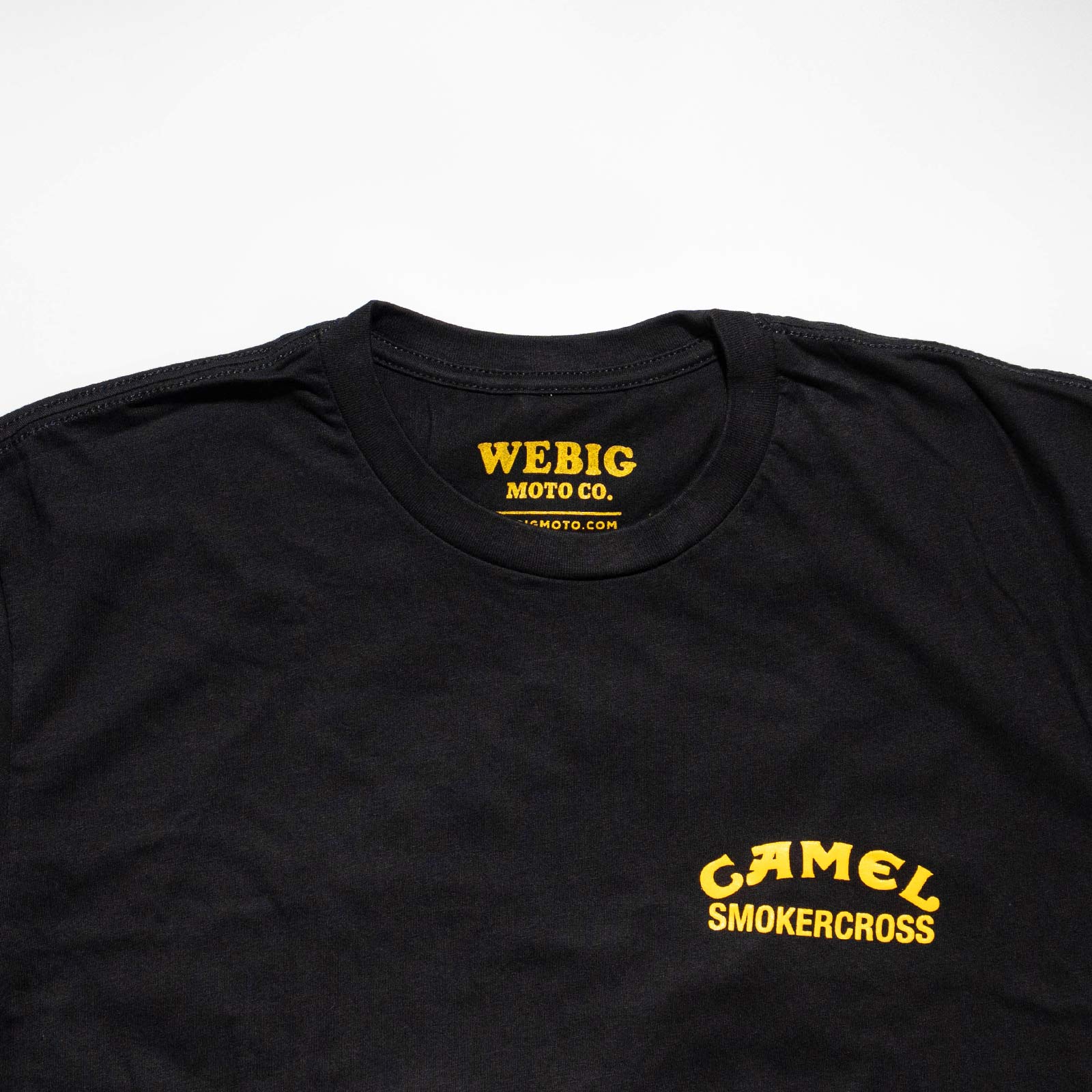 ウィービッグモト WE BIG MOTO CO. キャメル スモーカークロス Tシャツ