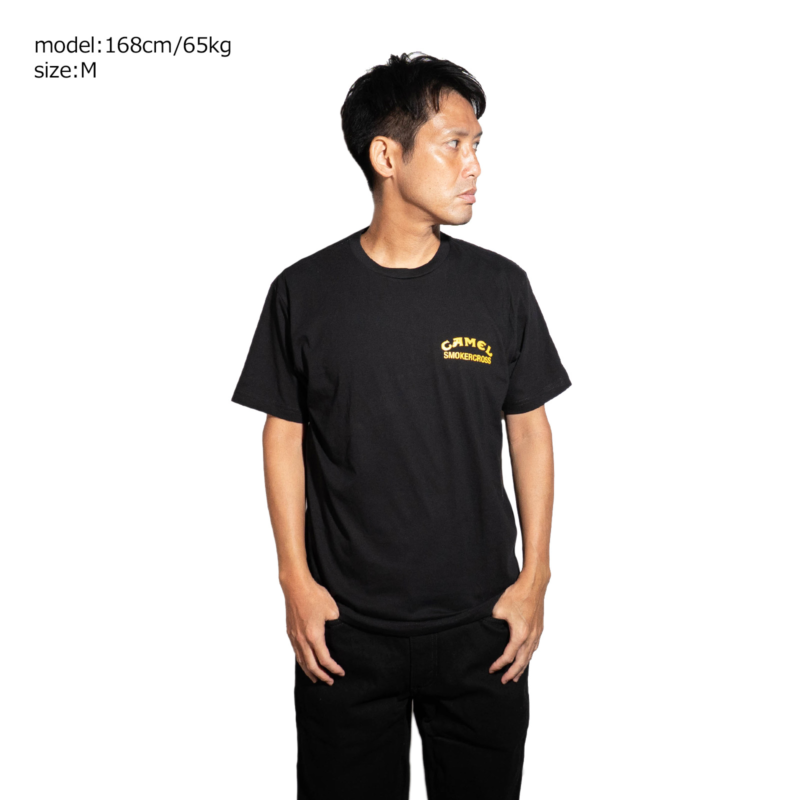 ウィービッグモト WE BIG MOTO CO. キャメル スモーカークロス Tシャツ