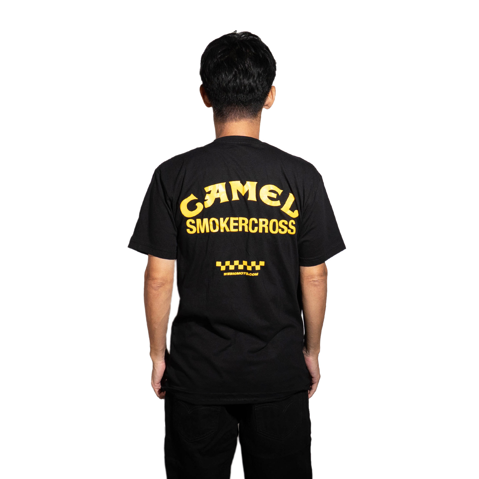 ウィービッグモト WE BIG MOTO CO. キャメル スモーカークロス Tシャツ