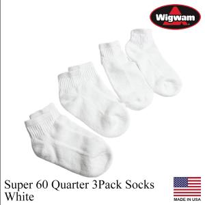 【返品不可】ウィグワム Wigwam クオーターソックス スーパー60 3足セット アメリカ製 米国...