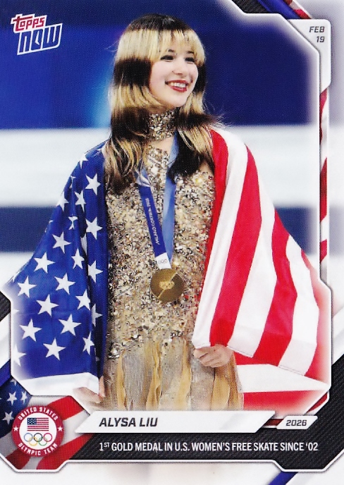 TOPPS NOW アリサ　リウ　4枚セット 16【Alysa Liu/アリサ・リュウ】2026 Olympics TEAM USA TOPPS NOW