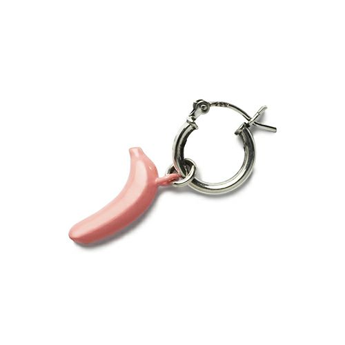 JAM HOME MADE ジャムホームメイド そんなバナナフープピアス -PINK- メンズ レディース ピンク ギフト 片耳 アンディーウォーホル