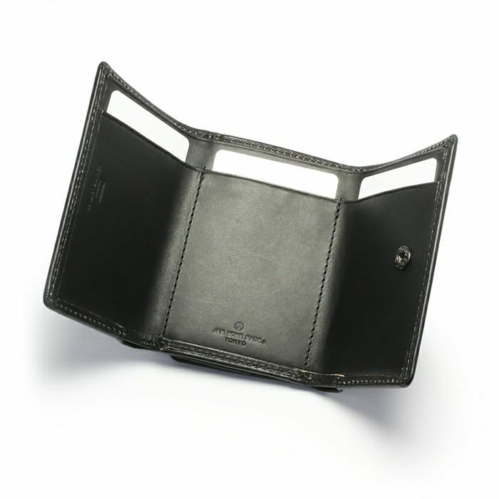 【美品】JAM HOME MADE 三つ折りコンパクトウォレット LaVish JNS957BK)ミニ財布 三つ折り コンパクトウォレット -LaVish