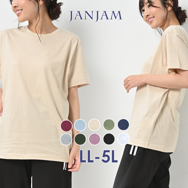 コットンTシャツ 大きいサイズ レディース メール便送料350円 半袖 U