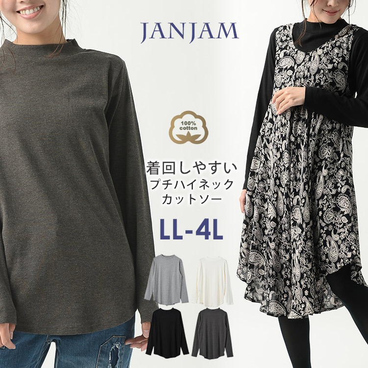JANJAM カットソー 大きいサイズ レディース メール便送料350円