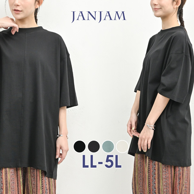 JANJAM コットンTシャツ 大きいサイズ レディース メール便送料350円 5