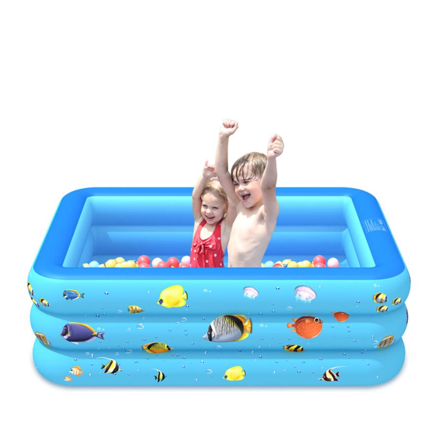 メーカー公式ショップ子供用プール 家庭用 ビニールプール 厚く 漏れ防止 130x85x50cm 暑さ対策 親子遊び 1-2人に適用 室外 室内 厚く  水遊びに大活躍 水遊び
