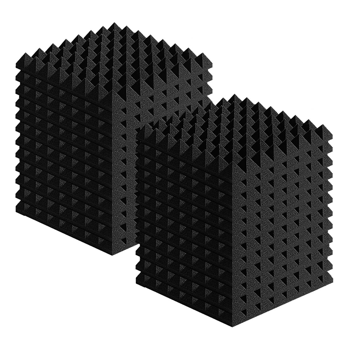 吸音材 防音 壁 50*50cm 厚さ5cm 24枚 緩衝材防音 ウレタン 高密度加工