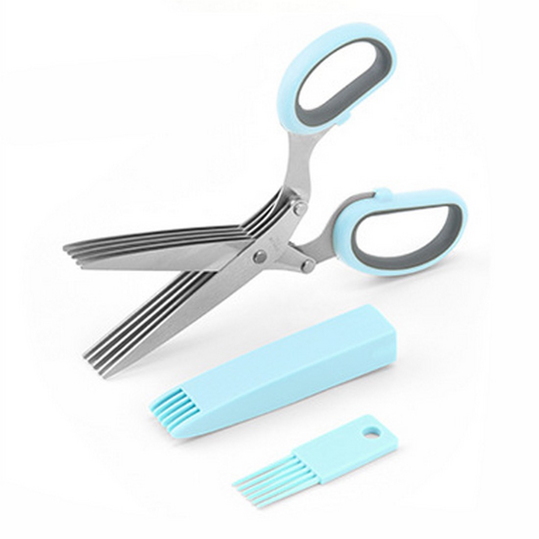 刻みハサミ 5枚刃 OPP包装 千切り ステンレス キッチン 調理 万能ネギ