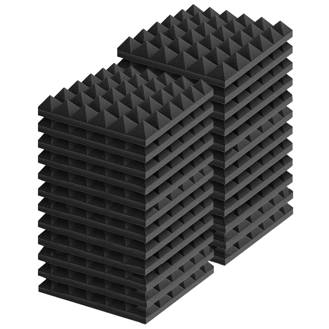 ★良質★ 吸音材　防音材　ピラミッド型　 24 枚セット　【30×30×5cm】 吸音材 防音材 ウレタン 24枚セット 30*30cm 厚さ5cm ピラミッド