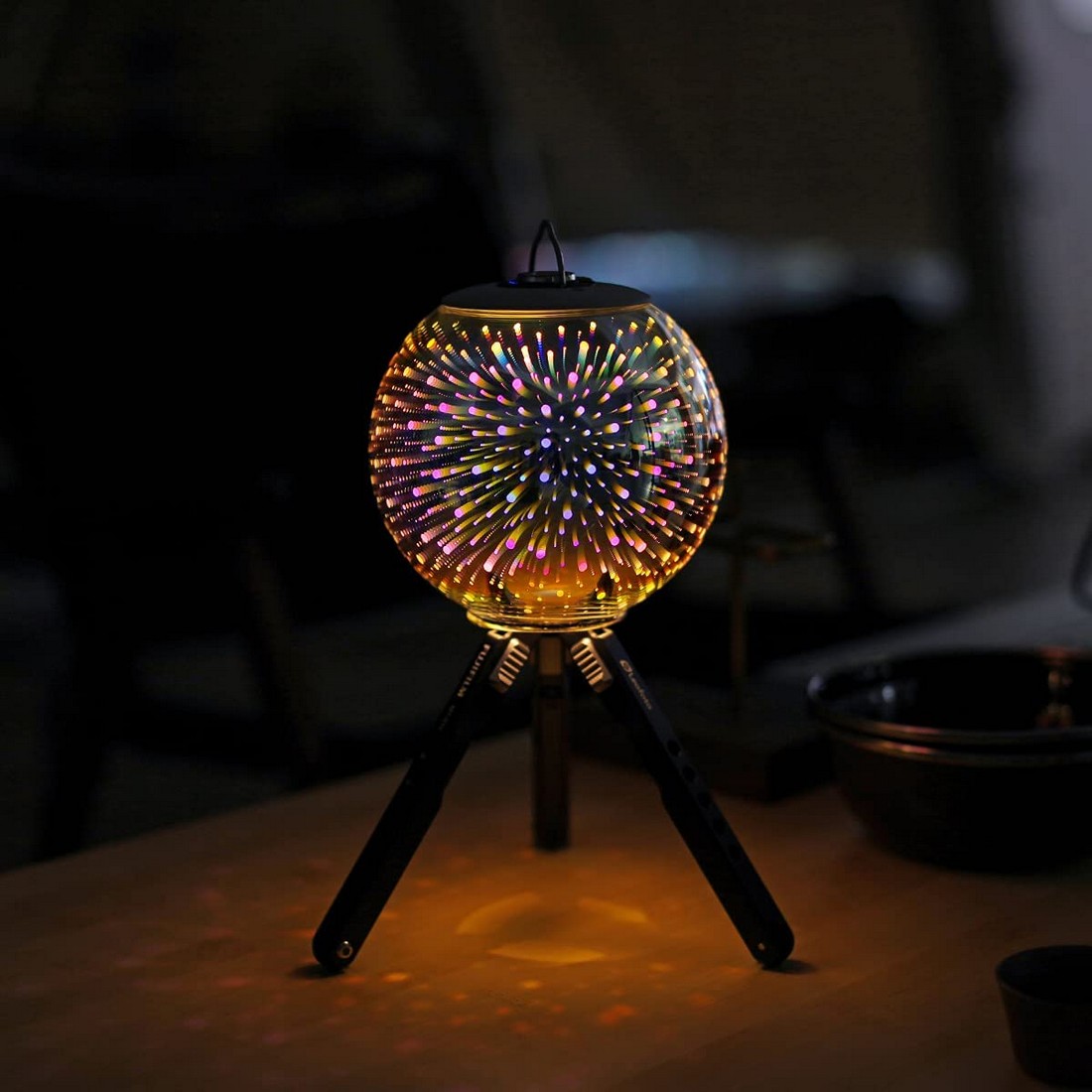 ランタンシェード ホヤ ランプシェード 3D花火 グローブ キャンプ