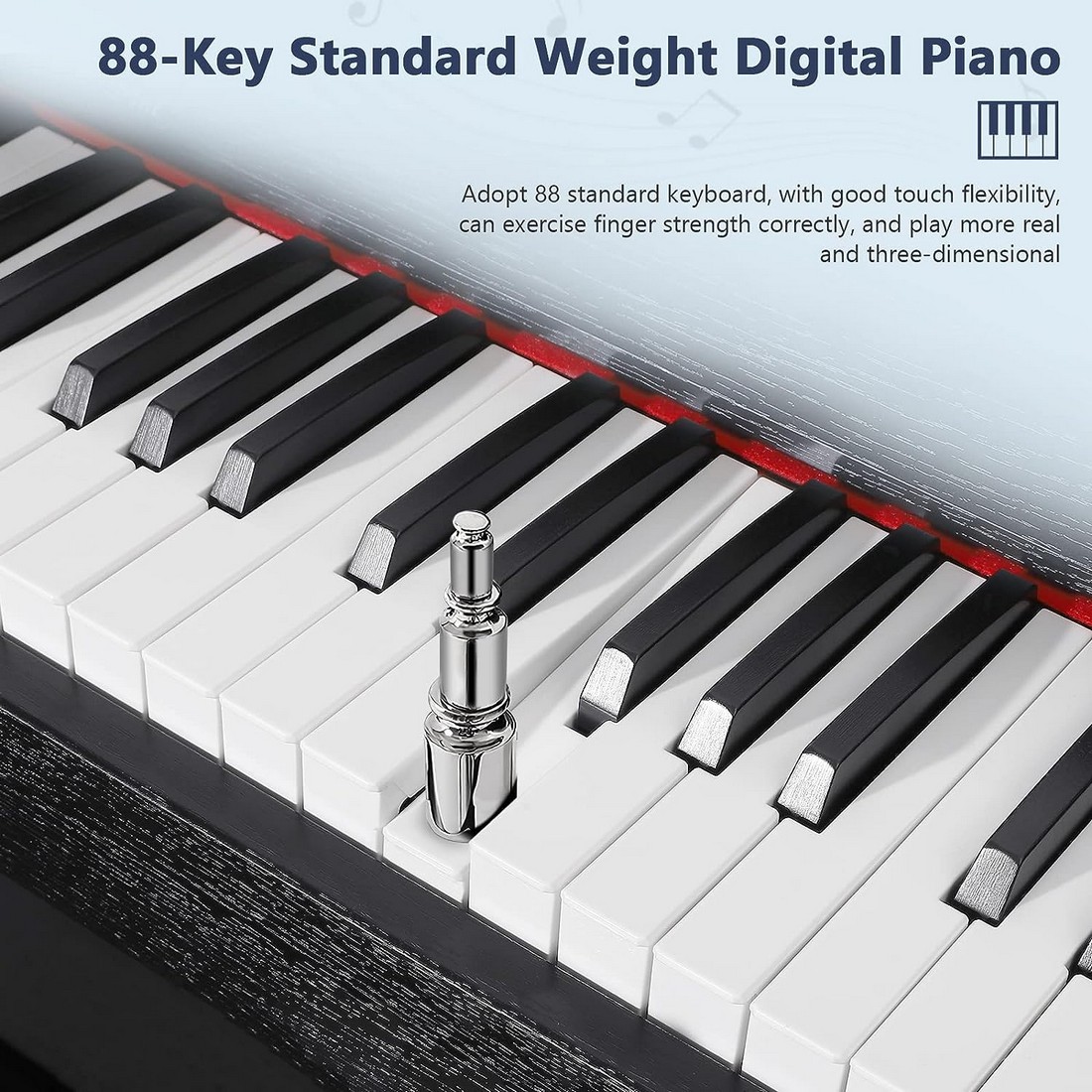 電子ピアノ 88鍵フルサイズ加重鍵盤ピアノ MP3機能 リモコン 電源供給