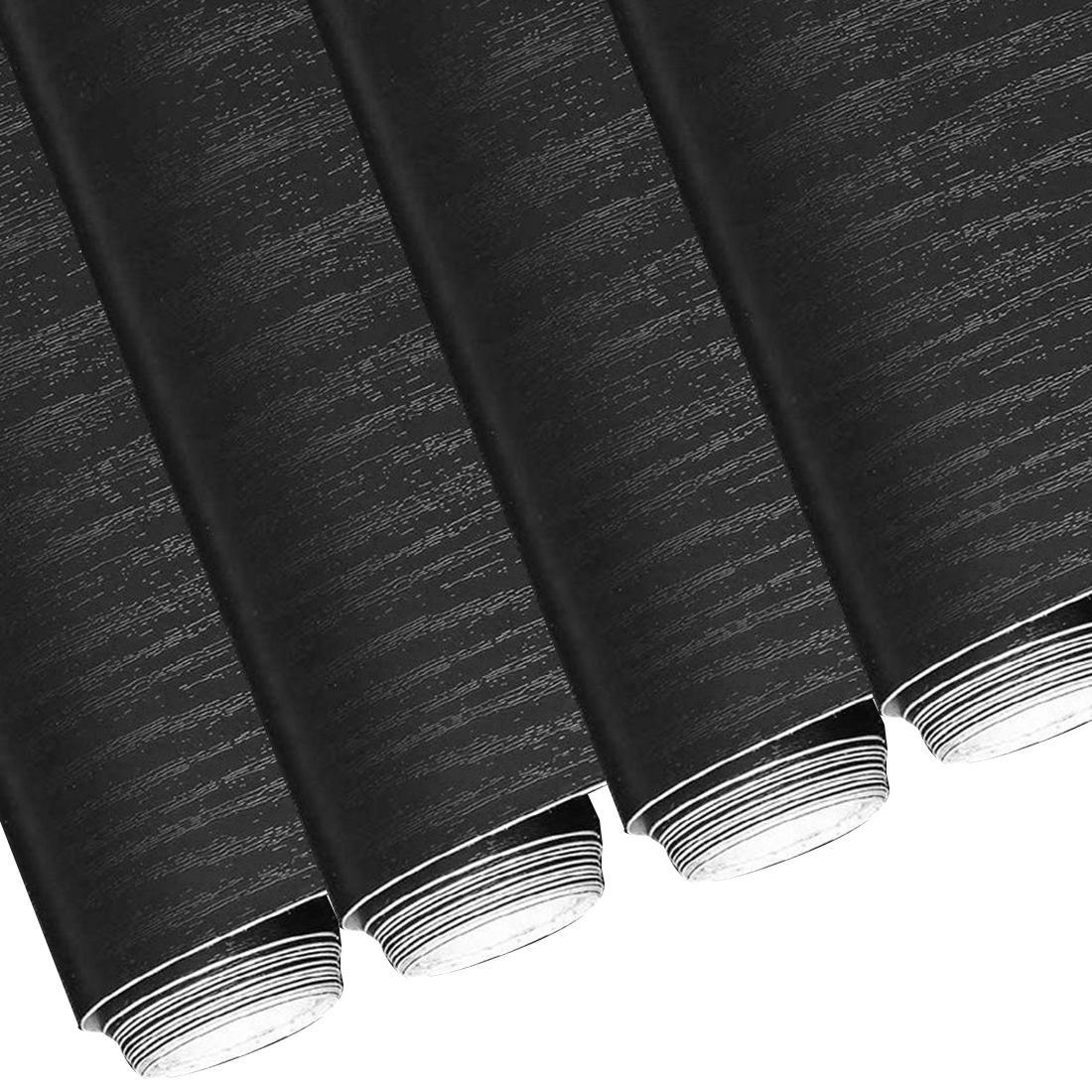 壁紙シール 木目調 黒 45cm×約10m 4本 壁紙シール 4点セット 木目 45cm*10m 剥がせる リメイクシート