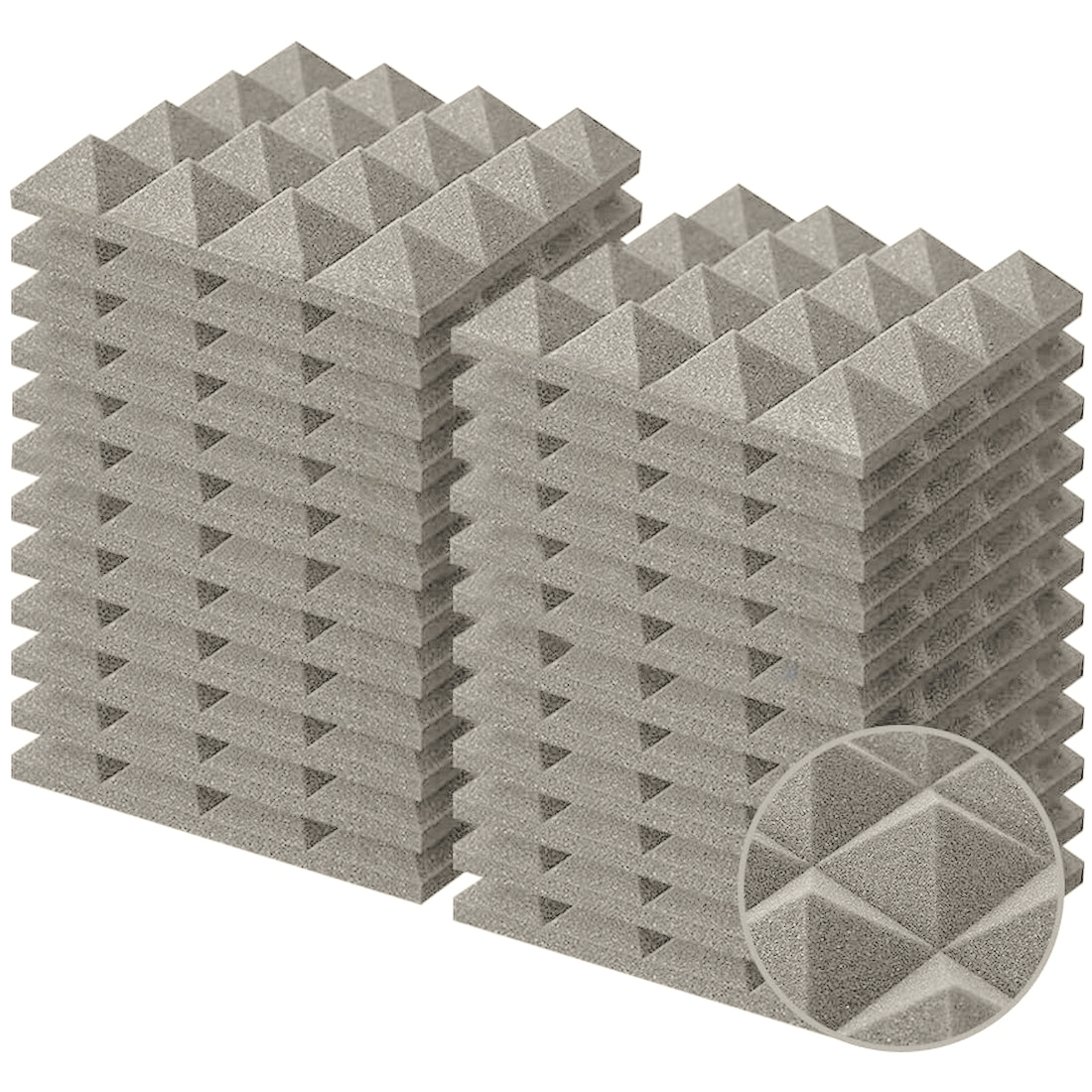 吸音材 防音材 ウレタン 24枚セット 25*25cm 厚さ5cm ピラミッド 壁 難