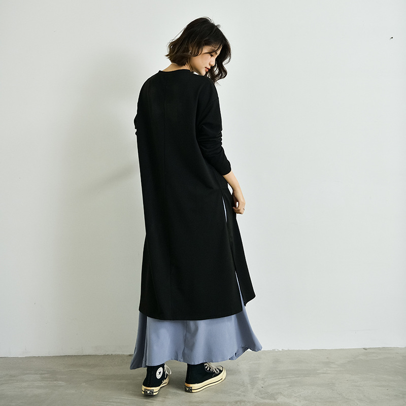 シャツワンピースセット コーデ 春 スカート ロングワンピース