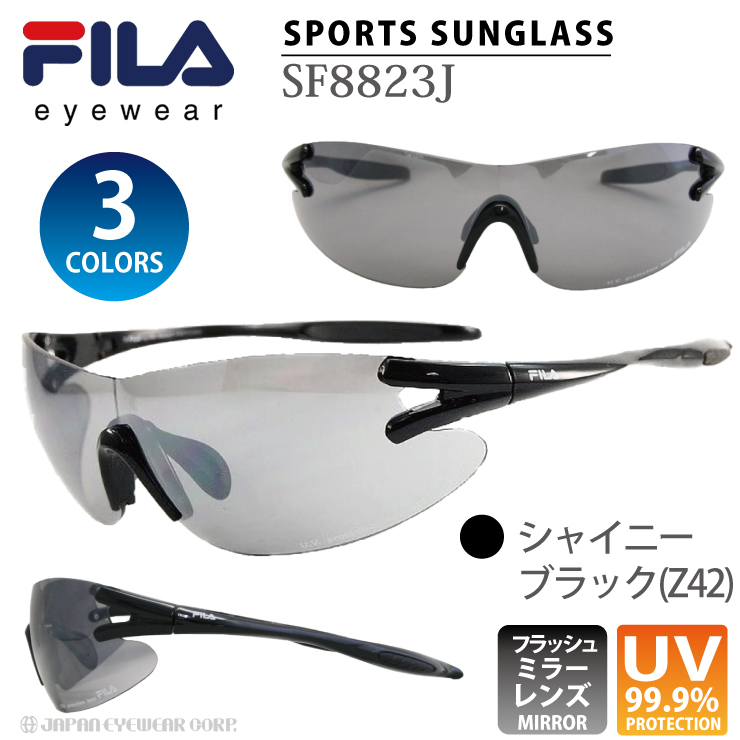 スポーツ サングラス FILA フィラ SF8823J UVカット ブランド プラスチック製 ミラー 野球 サイクリング ジョギング ゴルフ マラソン メンズ レディース｜japan-eyewear｜03
