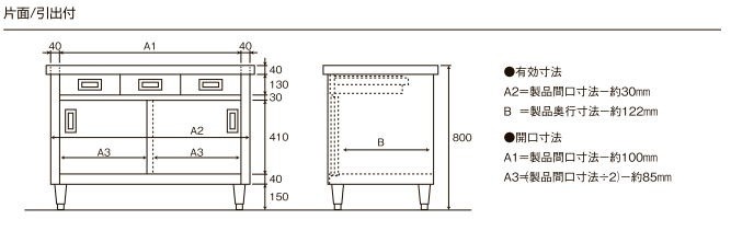 55%OFF!】 シンコーＥＤ型調理台片面 本商品の販売を終了致しました