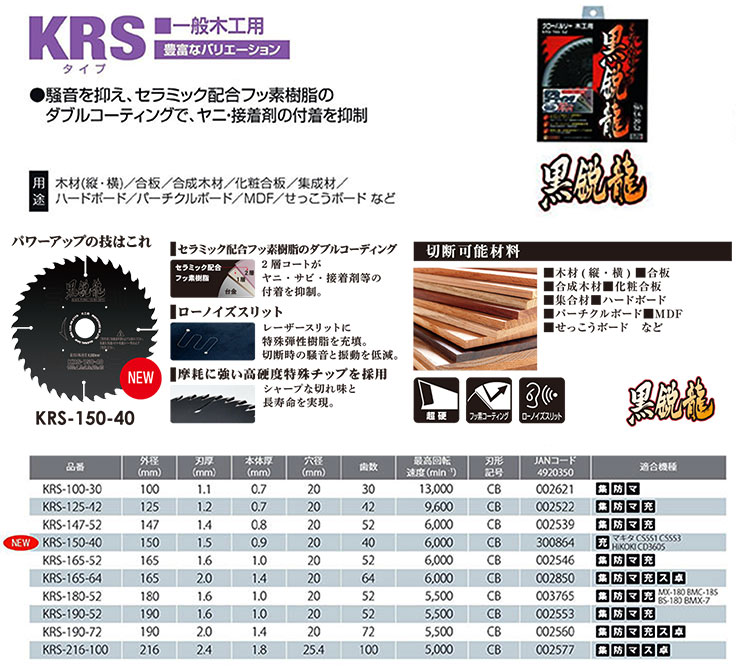 オススメ】〈モトユキ〉 チップソー 一般木工用 KRS-165-52