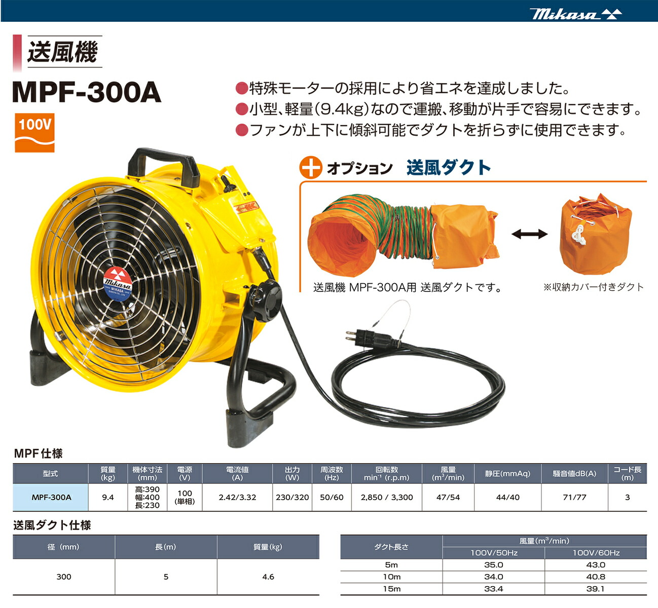 代引不可】〈三笠産業〉送風機 MPF-300A【オススメ】 : mi-mpf-300a : プロ工具のJapan-Tool - 通販 -  Yahoo!ショッピング