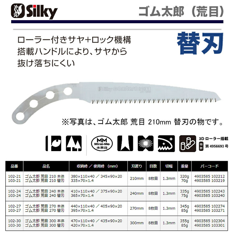 シルキー〉 ゴム太郎（荒目）替刃 270 103-27 : 4903585103271 : プロ