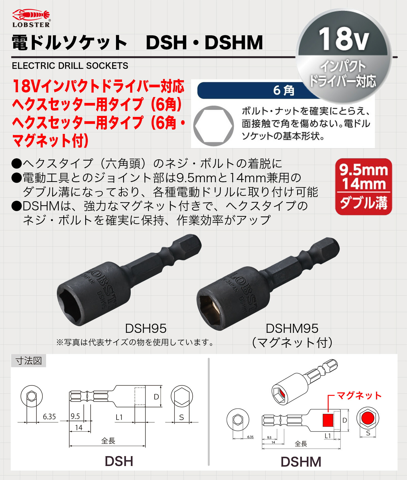 LOBSTER 〈ロブテックス〉ストロック ヘクスナッター用マグネット付