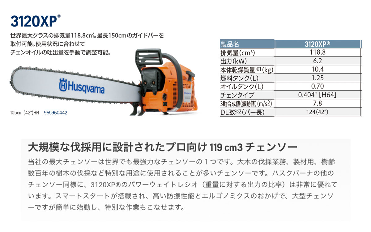 ハスクバーナ（Husqvarna） 〈ハスクバーナ〉 XPチェンソー