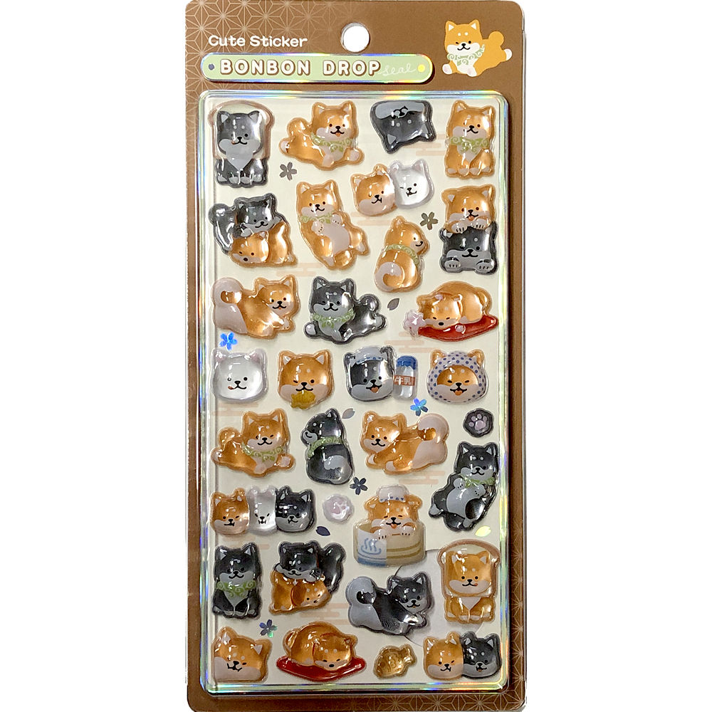 Q-LiA（クーリア） ボンボンドロップシール 柴犬 ほっこり 正規品 3D