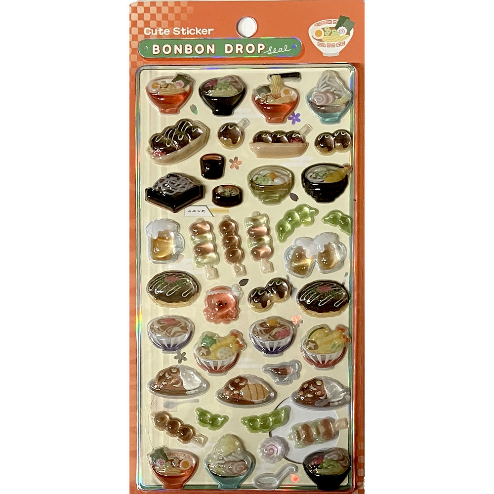 【即日発送・正規品】新作　ボンボンドロップシール　　ラーメン　和柄 Q-LiA（クーリア） ボンボンドロップシール ラーメン 正規品 3Dシール